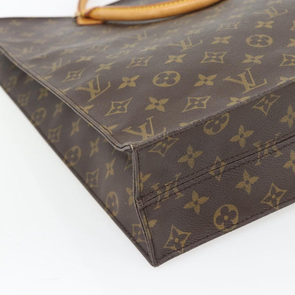 LOUIS VUITTON Monogram Sac Plat Hand Bag M51140 LV Auth ka4531