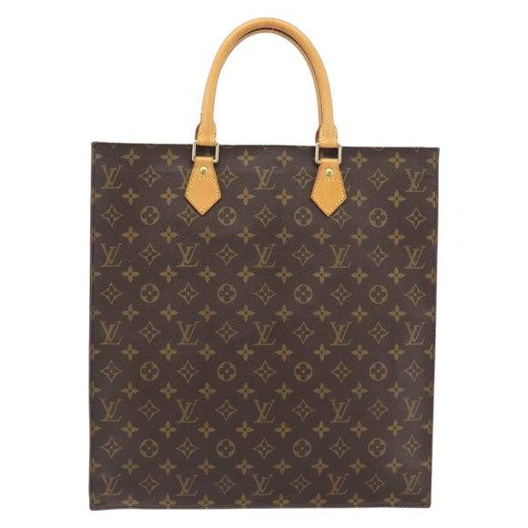 LOUIS VUITTON Monogram Sac Plat Hand Bag M51140 LV Auth ka4531