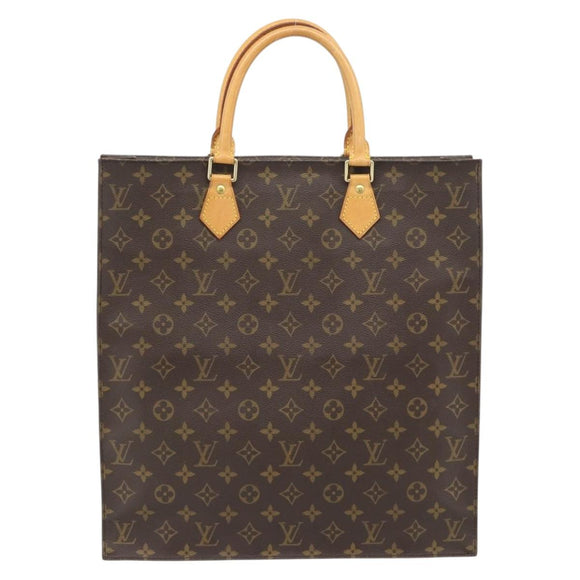 LOUIS VUITTON Monogram Sac Plat Hand Bag M51140 LV Auth ka4531
