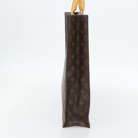 LOUIS VUITTON Monogram Sac Plat Hand Bag M51140 LV Auth ka4531
