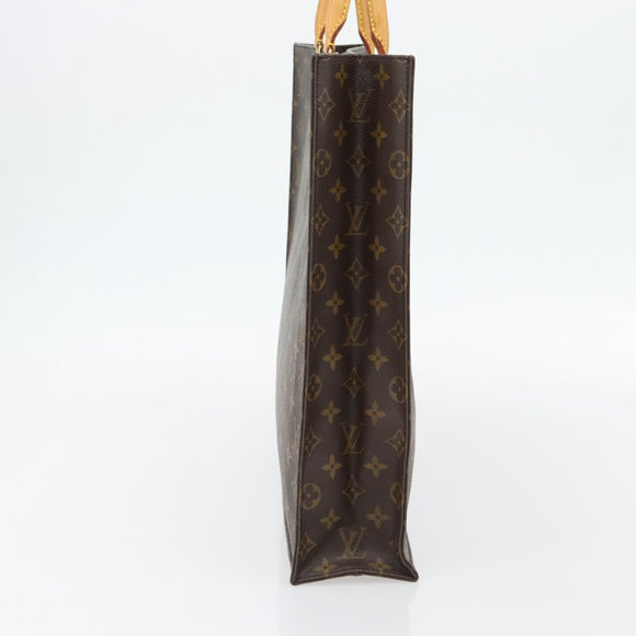 LOUIS VUITTON Monogram Sac Plat Hand Bag M51140 LV Auth ka4531