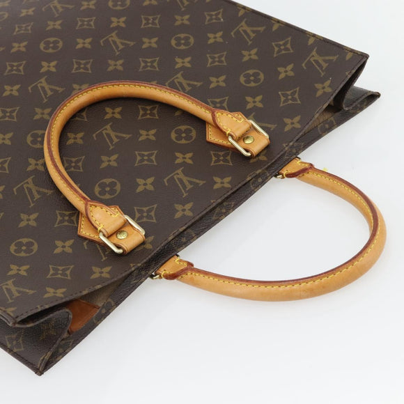 LOUIS VUITTON Monogram Sac Plat Hand Bag M51140 LV Auth ka4531