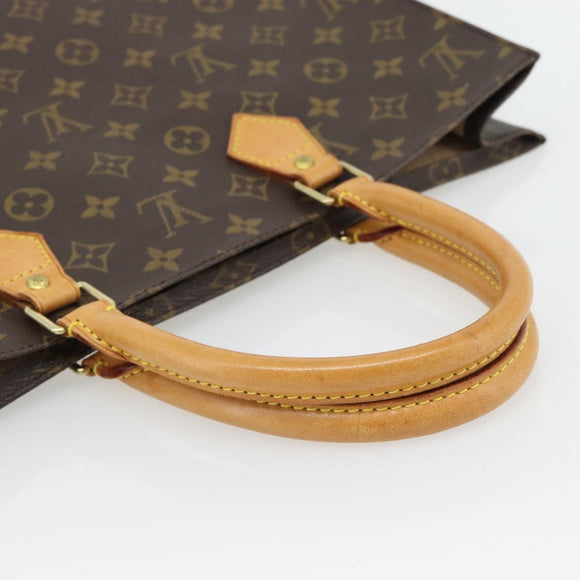 LOUIS VUITTON Monogram Sac Plat Hand Bag M51140 LV Auth ka4531