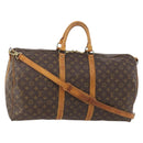 LOUIS VUITTON Monogram Keepall Bandouliere 55 Boston Bag M41414 LV Auth ka4532-1