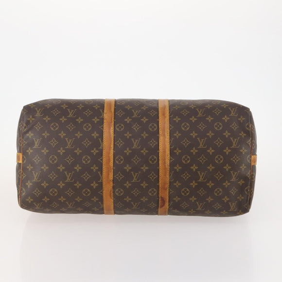 LOUIS VUITTON Monogram Keepall Bandouliere 55 Boston Bag M41414 LV Auth ka4532