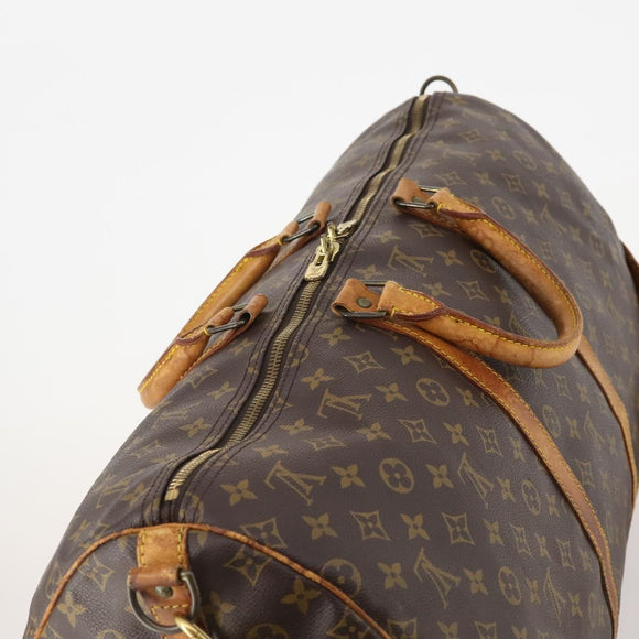 LOUIS VUITTON Monogram Keepall Bandouliere 55 Boston Bag M41414 LV Auth ka4532