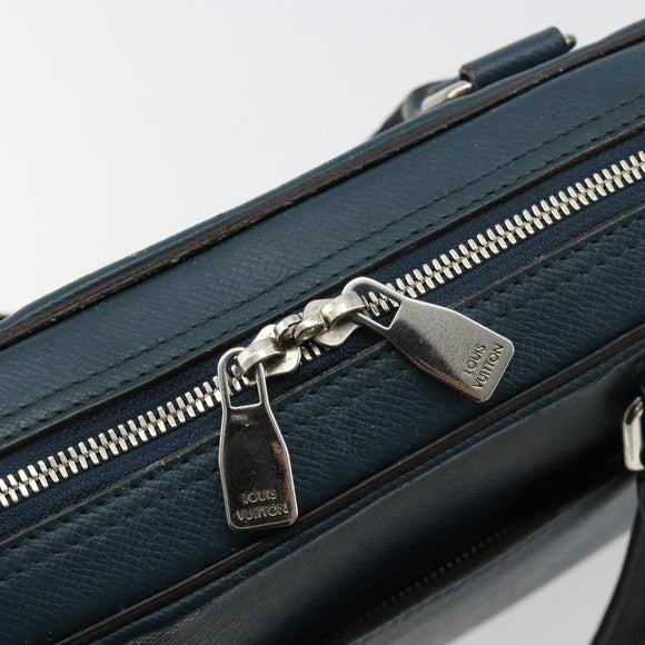 LOUIS VUITTON Taiga Porte Documents Business PDB Tasche Blau M30645 LV Auth ka4533