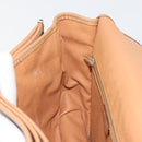 CELINE Macadam Canvas Shoulder Bag PVC Leather Brown Gold Auth ka4537-19