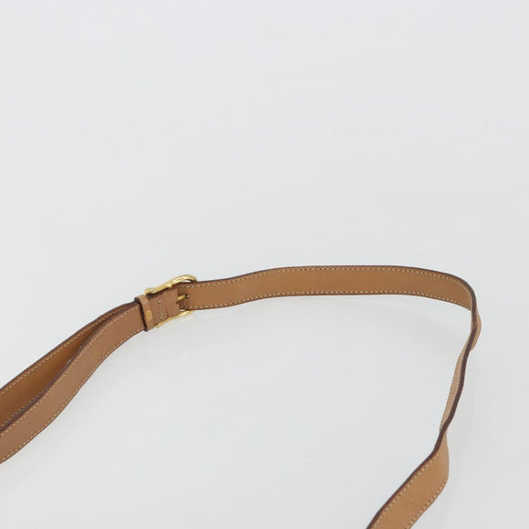 CELINE Macadam Canvas Shoulder Bag PVC Leather Brown Gold Auth ka4537