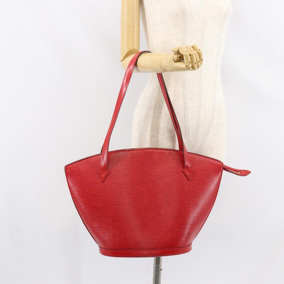 LOUIS VUITTON Epi Saint Jacques Shopping Shoulder Bag Red M52277 LV Auth ka454