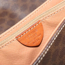 CELINE Macadam Canvas Shoulder Bag PVC Leather Brown Gold Auth ka4540A-12