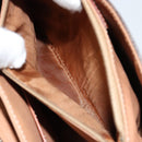 CELINE Macadam Canvas Shoulder Bag PVC Leather Brown Gold Auth ka4540A-11