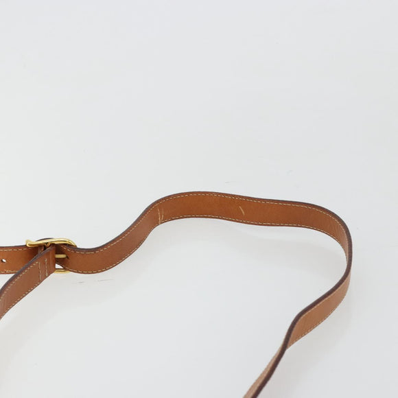 CELINE Macadam Canvas Shoulder Bag PVC Leather Brown Gold Auth ka4540A