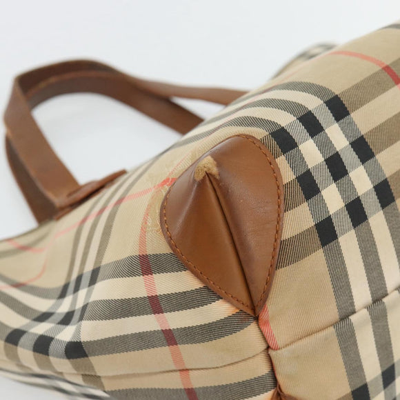Burberry Nova Check Handtasche Canvas Beige Gold Authentisch ka4541
