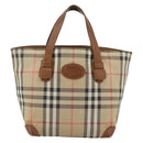 Burberry Nova Check Handtasche Canvas Beige Gold Authentisch ka4541-2
