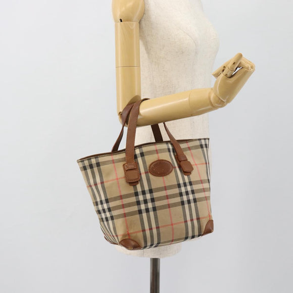 Burberry Nova Check Handtasche Canvas Beige Gold Authentisch ka4541