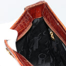 Salvatore Ferragamo Shoulder Bag Leather Brown Gold Auth ka4542-20