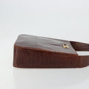 Salvatore Ferragamo Shoulder Bag Leather Brown Gold Auth ka4542-4