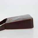 Salvatore Ferragamo Shoulder Bag Leather Brown Gold Auth ka4542-5