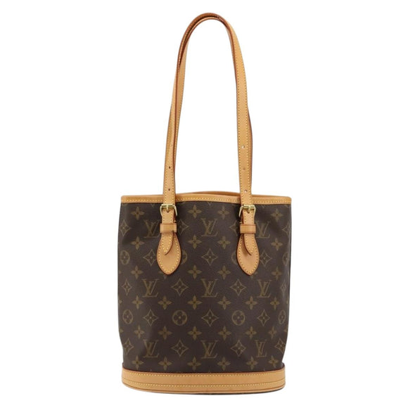 LOUIS VUITTON Monogram Bucket PM Shoulder Bag M42238 LV Auth ka4543