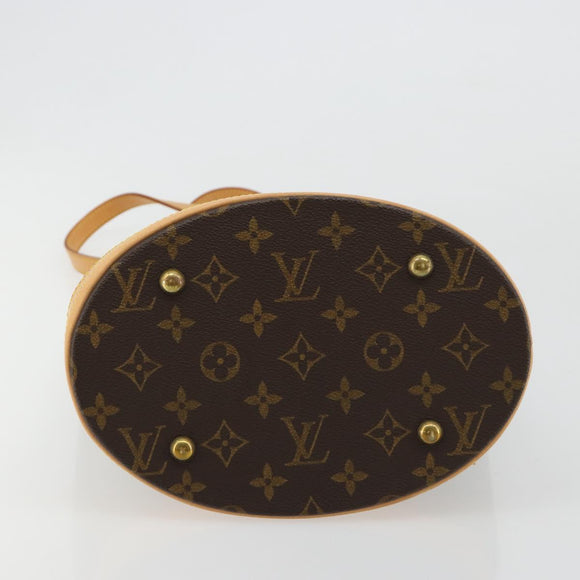 LOUIS VUITTON Monogram Bucket PM Shoulder Bag M42238 LV Auth ka4543
