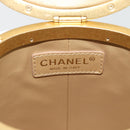 CHANEL Chain Shoulder Bag Lamb Skin White Gold CC Auth ka4545M-21