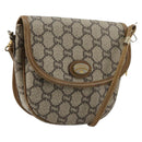GUCCI GG Plus Supreme Shoulder Bag PVC Beige Gold Auth ka4547-1