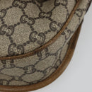 GUCCI GG Plus Supreme Shoulder Bag PVC Beige Gold Auth ka4547-9