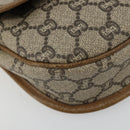 GUCCI GG Plus Supreme Shoulder Bag PVC Beige Gold Auth ka4547-14