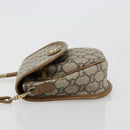 GUCCI GG Plus Supreme Shoulder Bag PVC Beige Gold Auth ka4547-4