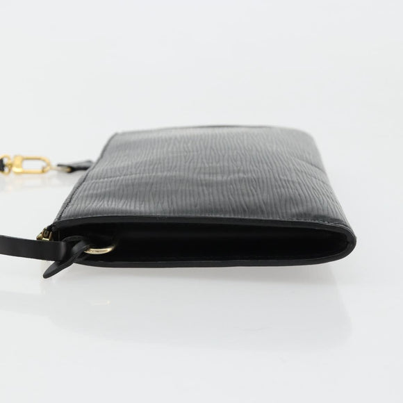 LOUIS VUITTON Epi Pochette Accessoires Accessory Pouch Black M52982 Auth ka4548A