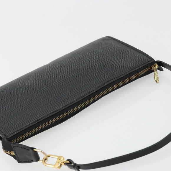LOUIS VUITTON Epi Pochette Accessoires Accessory Pouch Black M52982 Auth ka4548A