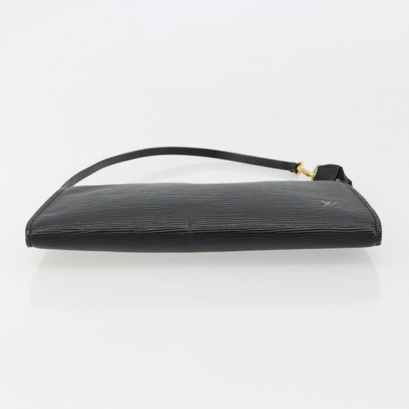 LOUIS VUITTON Epi Pochette Accessoires Accessory Pouch Black M52982 Auth ka4548A