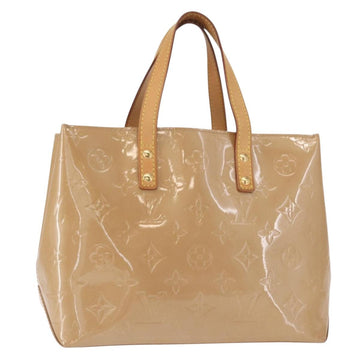 LOUIS VUITTON Monogram Vernis Reade PM Hand Bag Beige M91334 LV Auth ka455