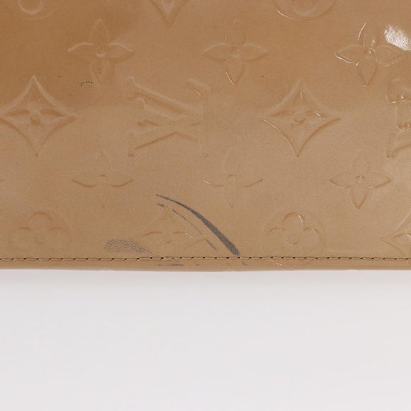 LOUIS VUITTON Monogram Vernis Reade PM Hand Bag Beige M91334 LV Auth ka455