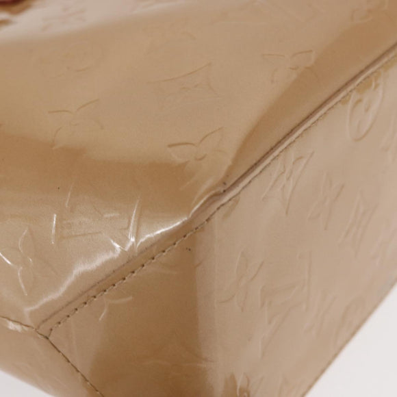 LOUIS VUITTON Monogram Vernis Reade PM Hand Bag Beige M91334 LV Auth ka455