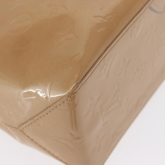LOUIS VUITTON Monogram Vernis Reade PM Hand Bag Beige M91334 LV Auth ka455