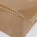 LOUIS VUITTON Monogram Vernis Reade PM Hand Bag Beige M91334 LV Auth ka455-17