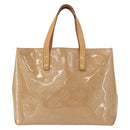 LOUIS VUITTON Monogram Vernis Reade PM Hand Bag Beige M91334 LV Auth ka455-13