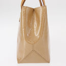 LOUIS VUITTON Monogram Vernis Reade PM Hand Bag Beige M91334 LV Auth ka455-5
