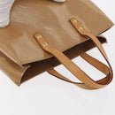 LOUIS VUITTON Monogram Vernis Reade PM Hand Bag Beige M91334 LV Auth ka455-8