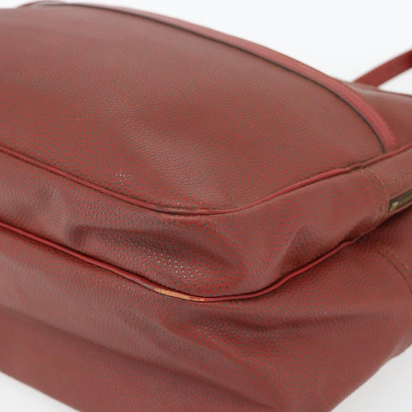 LOUIS VUITTON Challenge Cup Reporter Shoulder Bag Leather Red LV Auth ka4551