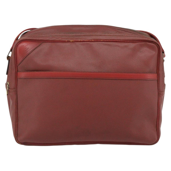 LOUIS VUITTON Challenge Cup Reporter Shoulder Bag Leather Red LV Auth ka4551