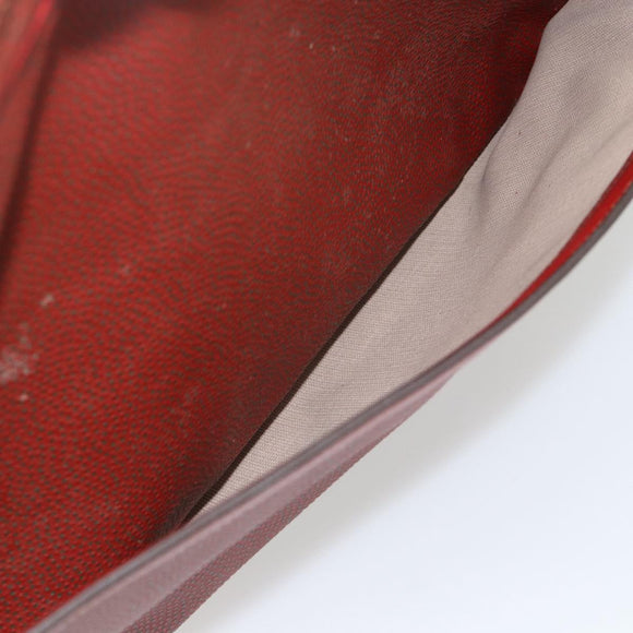 LOUIS VUITTON Challenge Cup Reporter Shoulder Bag Leather Red LV Auth ka4551