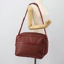 LOUIS VUITTON Challenge Cup Reporter Shoulder Bag Leather Red LV Auth ka4551-24