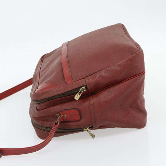 LOUIS VUITTON Challenge Cup Reporter Shoulder Bag Leather Red LV Auth ka4551