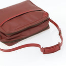 LOUIS VUITTON Challenge Cup Reporter Shoulder Bag Leather Red LV Auth ka4551-7