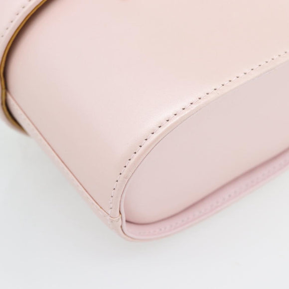 Gianni Versace Vanity Hand Bag Leather 2way Pink Gold Auth ka4553