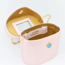 Gianni Versace Vanity Hand Bag Leather 2way Pink Gold Auth ka4553-20