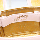 Gianni Versace Vanity Hand Bag Leather 2way Pink Gold Auth ka4553-21